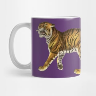 Wild Safari Tiger on Purple Background Mug